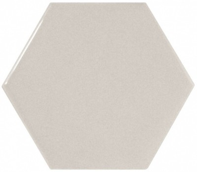 Scale Hexagon Light Grey 10.7x12.4