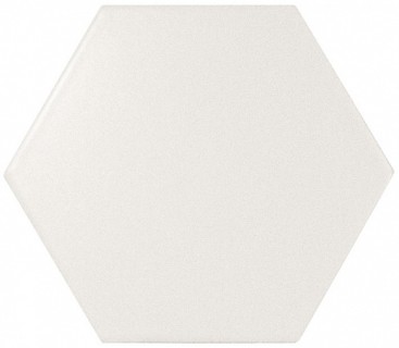 Scale Hexagon White Matt 10.7x12.4