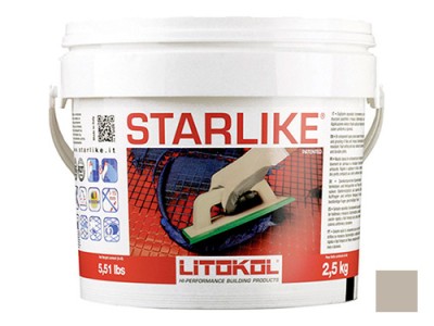 Litochrom Starlike затирочная смесь (Литокол Литохром Старлайк) C.220 (Silver / Светло-серый), 2,5 кг