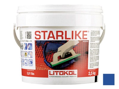 Litochrom Starlike затирочная смесь (Литокол Литохром Старлайк) C.260 (Zaffiro / Синий), 2,5 кг