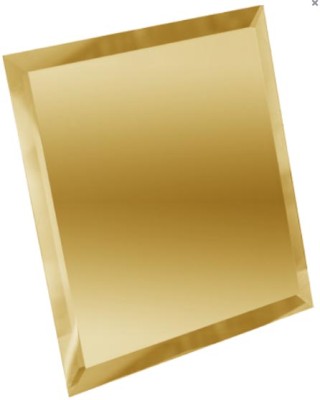 Квадратная зеркальная золотая плитка с фацетом 10мм КЗЗ1-01 - 180х180 мм