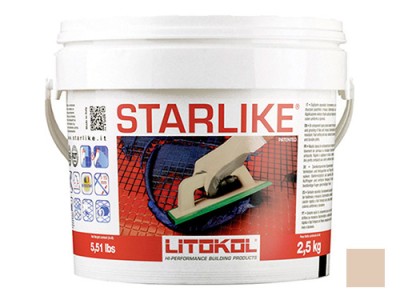 Litochrom Starlike затирочная смесь (Литокол Литохром Старлайк) C.290 (Travertino / Бежевый), 2,5 кг