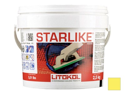 Litochrom Starlike затирочная смесь (Литокол Литохром Старлайк) C.430 (Limone / Лимонный), 2,5 кг