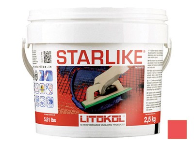 Litochrom Starlike затирочная смесь (Литокол Литохром Старлайк) C.450 (Rosso Oriente / Красный), 2,5 кг