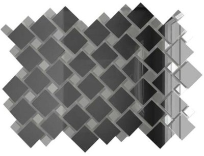 Мозаика зеркальная Графит + Серебро Г70С30 ДСТ с чипом 25х25 и 12х12/300 x 300 мм
