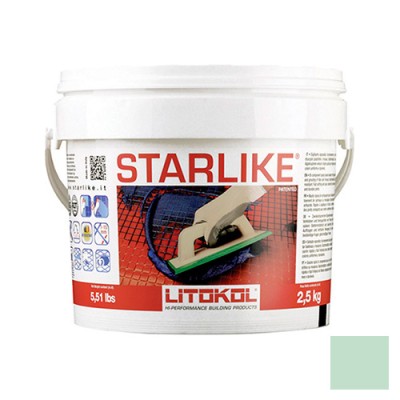 Litochrom Starlike затирочная смесь (Литокол Литохром Старлайк) C.540 (Verde Salvia/ Зелёный шалфей), 2,5 кг
