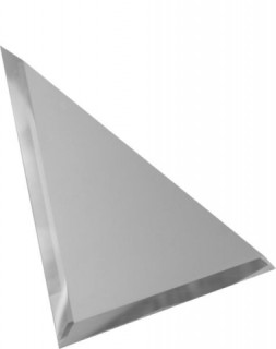 ТЗС1-02 Треугольная зеркальная серебряная плитка с фацетом 10 мм 20Х20
