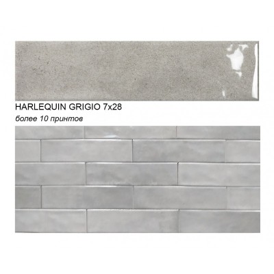 Керамогранит Ecoceramic Harlequin Grigio 7x28