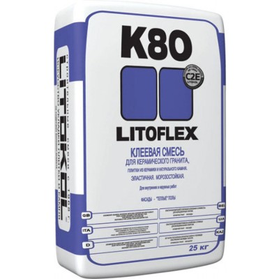 Клей для керамогранита LITOFLEX K80 25 кг.