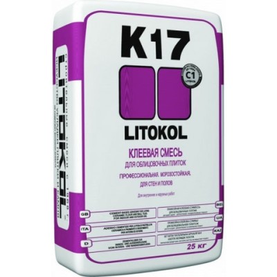 Клей для плитки LITOКOL K17 25 кг.