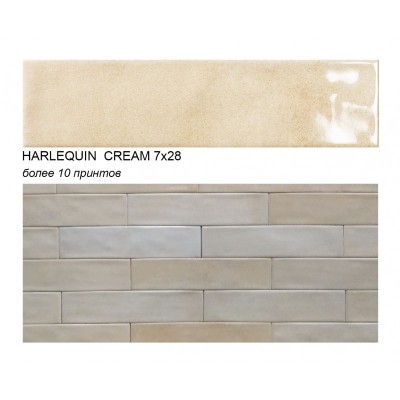 Керамогранит Ecoceramic Harlequin Cream 7x28