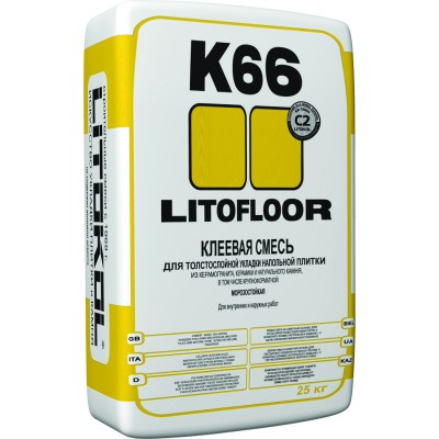 Клей для керамогранита LITOFLOOR K66 25 кг.