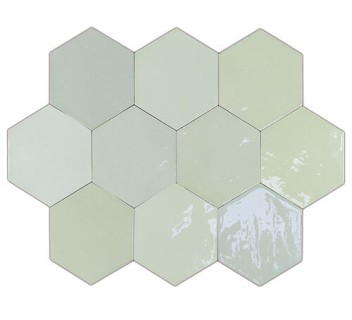 Настенная плитка Wow Zellige Hexa Mint (122083) 10,8х12,4