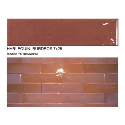 Керамогранит Ecoceramic Harlequin Burdeos 7x28