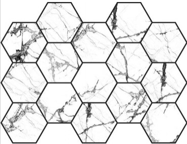 Мозаика Pamesa Malla Hex Cr Lux Iceberg White 32,5x22,5