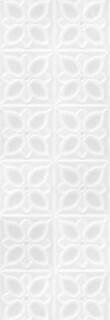 Lissabon рельеф квадраты белый 25х75 (LBU053D)
