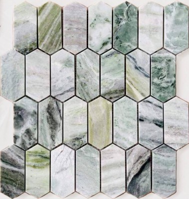 Мозаика Pietrine Hexagonal Onice Verde oliva POL long hex (38x86x7) 278x304