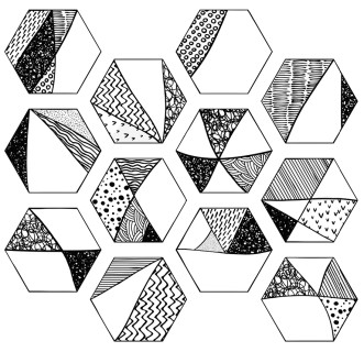 Керамогранит ITT Ceramic Comic Hexa (12 вариаций рисунка) 23,2x26,7