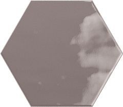 Плитка Ribesalbes Geometry Hex Charcoal Glossy 15x17,3