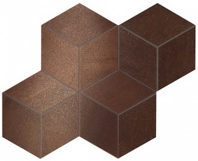 Blaze Corten Mosaico Esagono Lapp 30x35