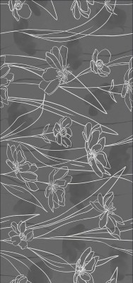 Керамогранит Meissen Floresta 17552 цветы серый ректификат 60x120