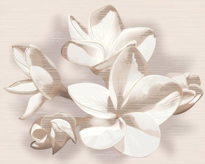 Панно Azori Amati Plumeria Beige (2 шт) 50,5x40,2