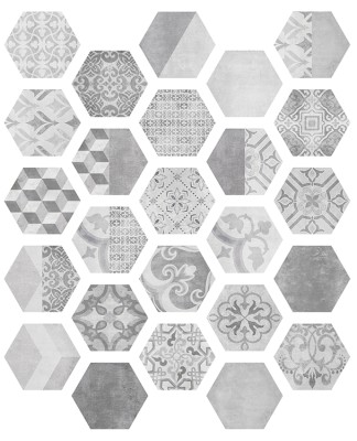 Керамогранит ITT Ceramic Nuuk Hexa (25 вариаций рисунка) 23,2x26,7