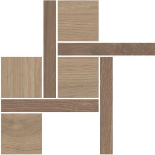 Kerama Marazzi T056/SG644020 Декор Альберони 3 мозаичный коричневый матовый обрезной 27,5x27,5