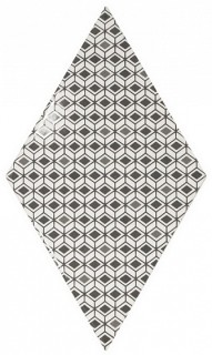 Rhombus Wall Pattern B&W 15,2x26,3