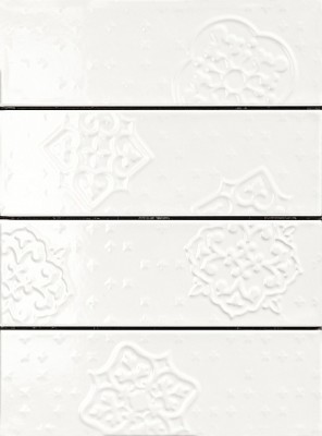 Brick Glossy Dec Mix 4 White R4GP 10x30