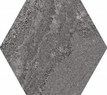 Soft Hexagon Anthracite 23x26