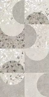 Керамогранит Vitra Beton-Terrazzo Декор Геометрический Лаппато R9 Ректификат 30х60