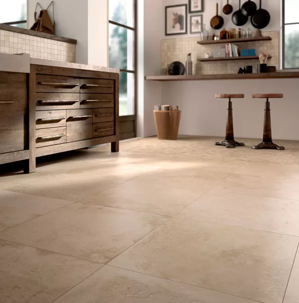 Плитка Marca Corona коллекция Springstone в интерьере кухни.