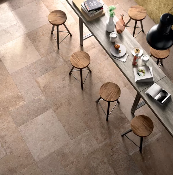 Плитка Marca Corona коллекция Springstone в интерьере кухни.