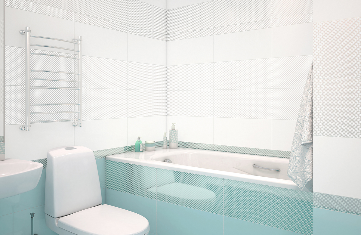 Плитка AltaCera коллекция Luxury в интерьере ванной.