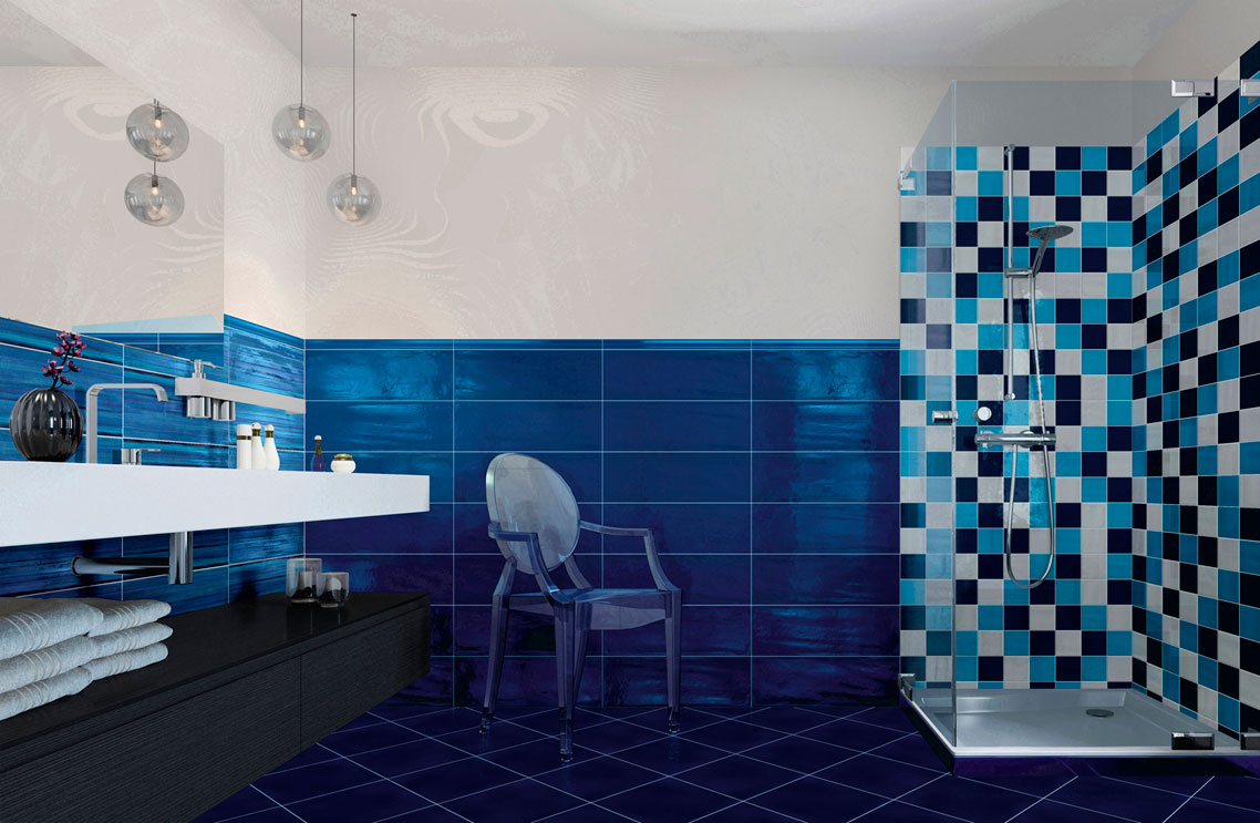Плитка Alta Ceramica Cristall в интерьере ванной комнаты
