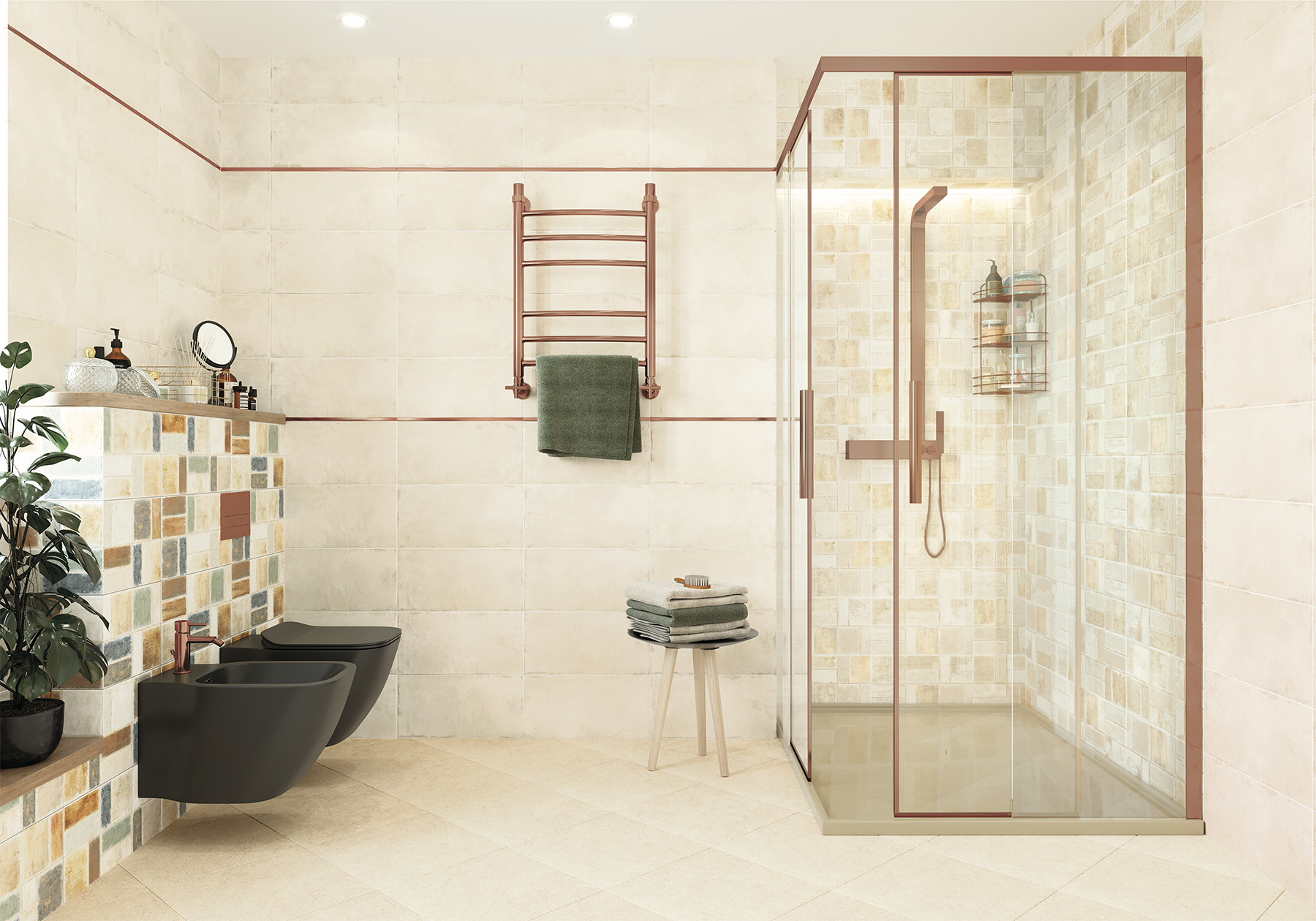 Плитка AltaCera Portofino в интерьере ванной